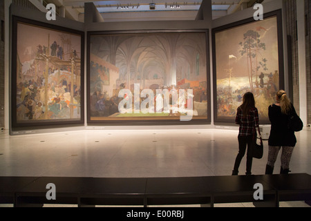 Epico slavo di Alfons Mucha Praga, Repubblica Ceca Foto Stock