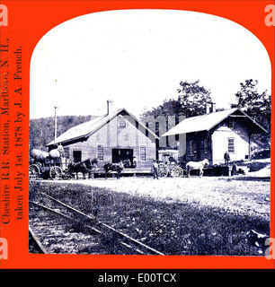 Cheshire Railroad Station in Marlborough, New Hampshire Foto Stock