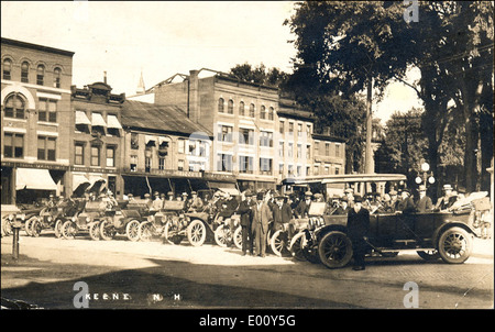 La piazza centrale nel Keene NH Foto Stock