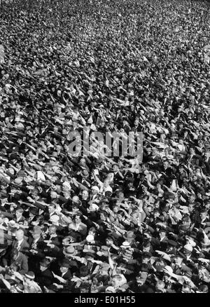 Saar rally sulla collina di Ehrenbreitstein, 1934 Foto Stock