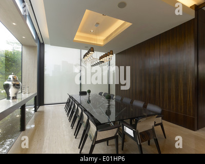 La sala da pranzo nella residenza privata, Singapore Foto Stock