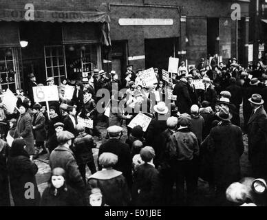 La crisi economica mondiale: Disoccupati manifestanti in Chicago, 1931 Foto Stock