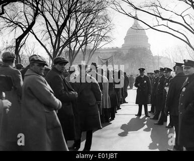 La crisi economica mondiale: fame dimostranti a Washington D.C., 1932 Foto Stock