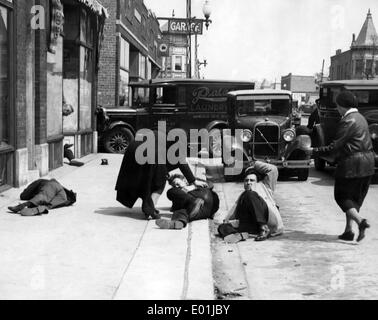 La crisi economica mondiale: Disoccupati manifestanti in Illinois, 1932 Foto Stock