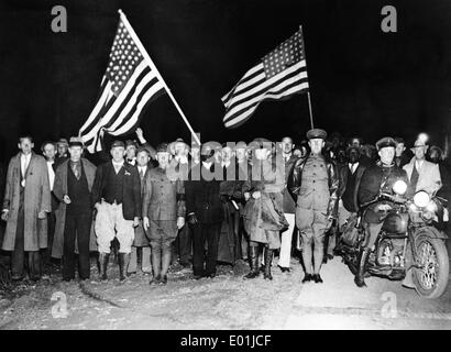 La crisi economica mondiale: Bonus dimostranti a Washington D.C, 1933 Foto Stock