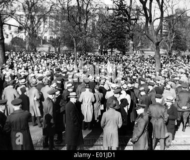 La crisi economica mondiale: fame dimostranti a Washington D.C. 1931 Foto Stock