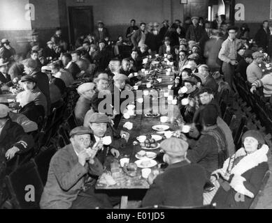 La crisi economica mondiale: fame dimostranti nel New Jersey, 1932 Foto Stock