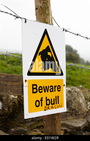 Diffidate di bull / dragon segno Foto Stock