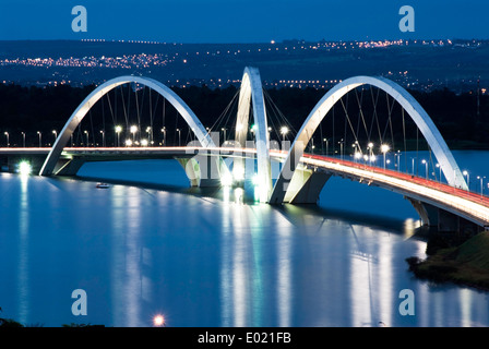 Ponte JK, Brasilia, Brasile Foto Stock