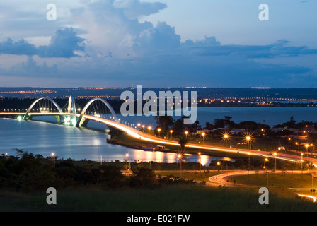 Ponte JK, Brasilia, Brasile Foto Stock