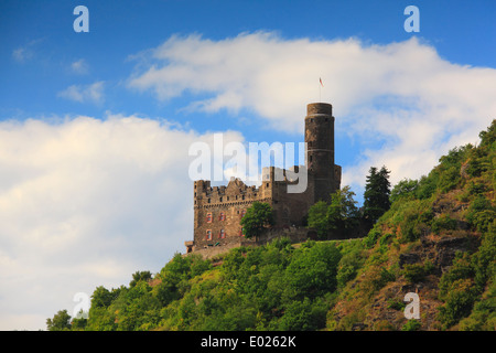 Foto di Castello maus sopra wellmich sulla parte superiore del medio Reno, Germania Foto Stock