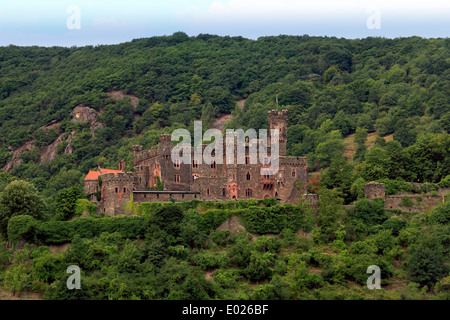 Foto di Castello reichenstein sopra trechtingshausen, valle del Reno, Germania Foto Stock