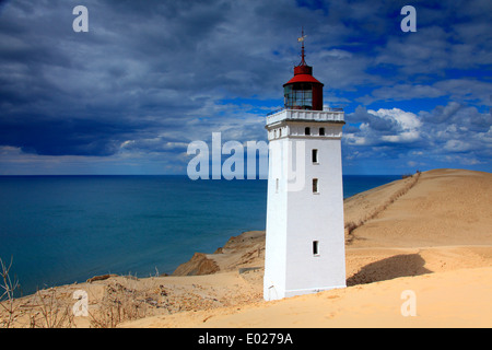 Faro di Hirtshals, bordo del mare del Nord, Danimarca Foto Stock