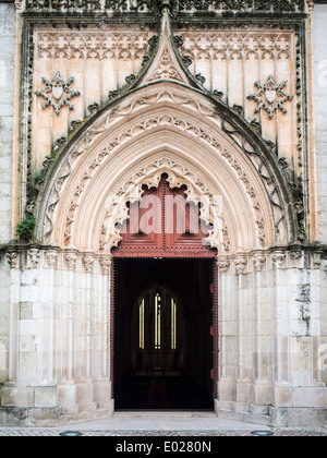 La facciata della chiesa Graça, Santarem Foto Stock