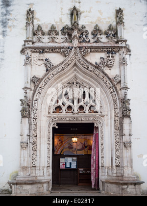 Chiesa di San Giovanni Battista facciata, Tomar Foto Stock