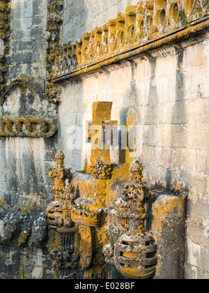 I dettagli di intaglio del Convento de Cristo, Tomar Foto Stock