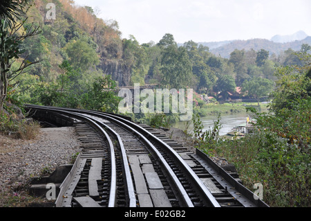 Thai Birmania ferrovia. Foto Stock