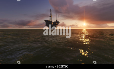 Offshore Oil Drilling Foto Stock