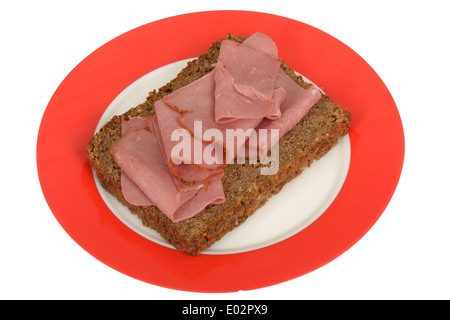 Pastrami sul pane di segale Foto Stock