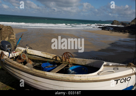 TREVAUNANCE COVE, St Agnes Beach, North Cornwall Foto Stock