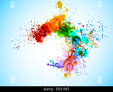 Grunge alla musica di sottofondo. Abstract illustrazione colorata Foto Stock