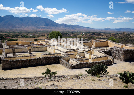 Palazzo di sei Patios zapoteco rovine Yagul Tlacolula Valle dello Stato di Oaxaca Messico Foto Stock