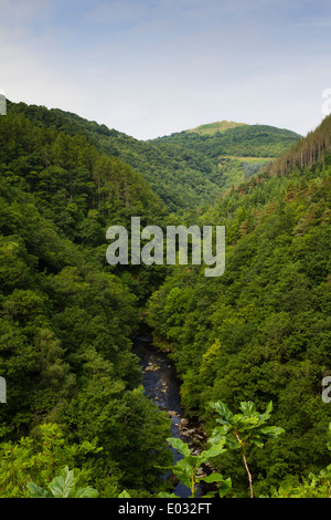 CEREDIGION, Galles vista di Afon Rheidol fiume, vicino al Ponte del Diavolo. Foto Stock