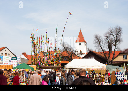 Pasqua concorso di Palm in Lipnica Murowana Foto Stock