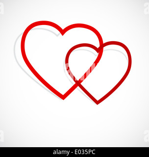 Sfondo con cuori. Illustrazione astratta Foto Stock