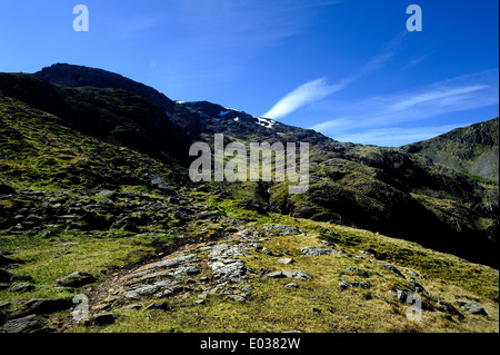 Percorso di corridoi di Scafell Pike Foto Stock