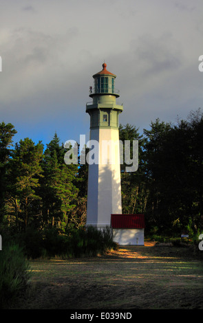 Grays faro del porto di sunrise, Washington, USA Foto Stock