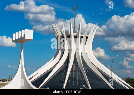 Cattedrale Metropolita di Brasilia, Brasilia, Brasile Foto Stock