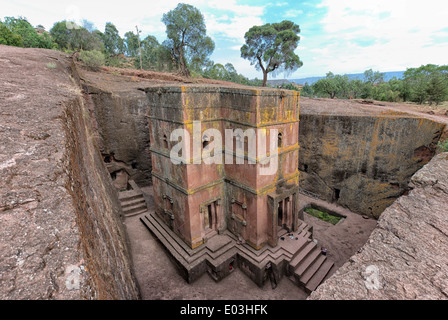 La Chiesa di San Giorgio a Lalibela, Etiopia Foto Stock