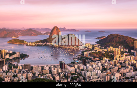 Tramonto sul Rio de Janeiro ,Brasile Foto Stock