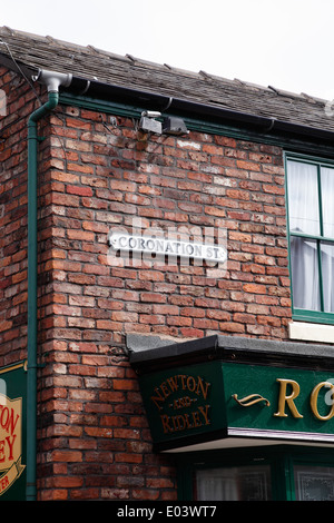 Il set di Coronation Street,UK è più lunga di opera del sapone della TV Foto Stock