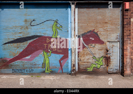 Arte di strada nel sud di Londra Foto Stock