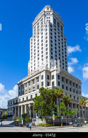 Miami-Dade County Courthouse, West Flagler Street, Miami, Florida, Stati Uniti d'America Foto Stock