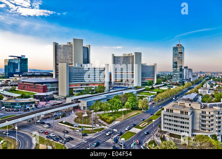 UNO City, Wien Österreich - UNO City, Vienna, Austria Foto Stock