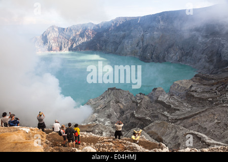 Scenario di Kawah Ijen, East Java, Indonesia Foto Stock