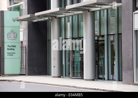 Edificio di rulli ad alta Corte Royal Courts of Justice Foto Stock