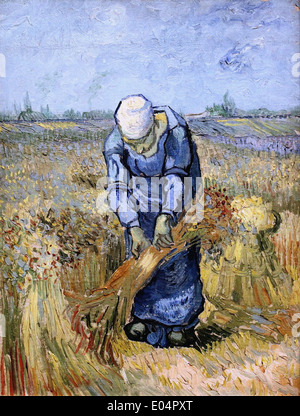 Vincent van Gogh contadino di legatura di un fascio Foto Stock