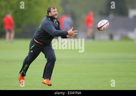GLASGOW, SCOZIA - Venerdì 2 maggio 2014, Frankie Horne durante il sudafricano Springbok 7's (Blitzbokke) sessione di formazione presso le Università di Strathclyde di allenamento in preparazione per la IRB Sevens in Glasgow. Foto di Roger Sedres/ImageSA/Alamy Live News Foto Stock