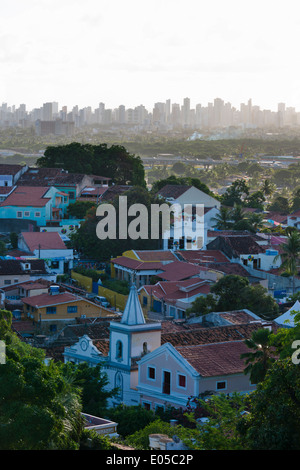 Case coloniali in Olinda, (Patrimonio Mondiale dell'UNESCO), Stato di Pernambuco, Brasile Foto Stock