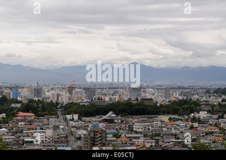 Vista generale di Nagano City,Nagano,Giappone Foto Stock