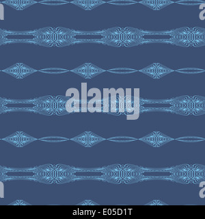 Un astratto modello vintage sfondo senza giunture. Illustrazione Vettoriale Foto Stock