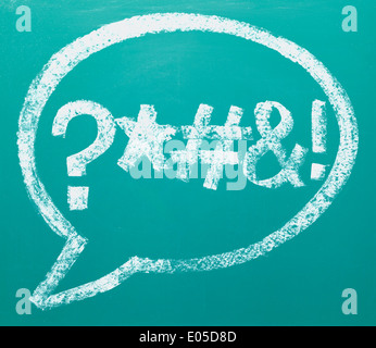 Giuro parola di confusione parola nel cloud o osservazione bolla. Foto Stock