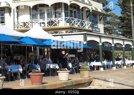 Watsons Bay Sydney, Doyles on the Beach Restaurant, famoso ristorante di pesce e frutti di mare con vista sul porto, New South Wales, Australia Foto Stock