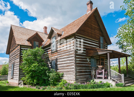 Montana, Bozeman, Museo delle Rockies, Storia Vivente Farm, originale 1890s homestead house Foto Stock