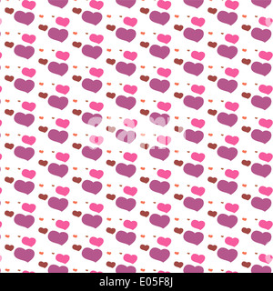 Seamless modello cuore background design. Illustrazione Vettoriale. Foto Stock