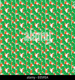Striped maglia senza cuciture, verde e arancione, illustrazione vettoriale Foto Stock